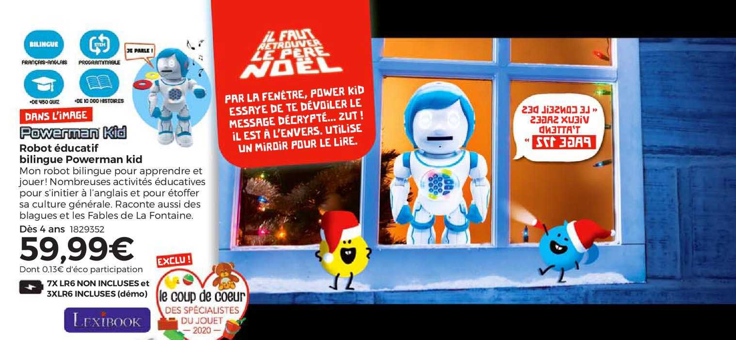 robot éducatif bilingue powerman kid