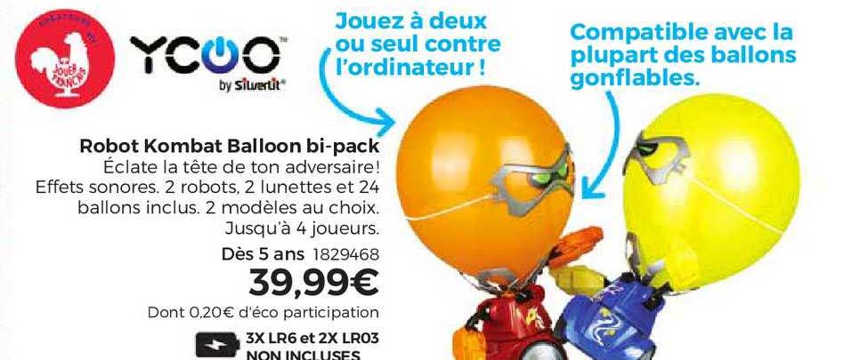 robot kombat balloon bi-pack