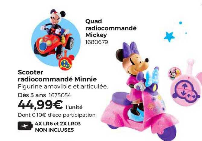 Scooter Radiocommandé Minnie, Quad Radocommandé Mickey