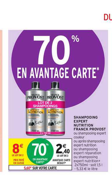 shampooing expert nutrition franck provost