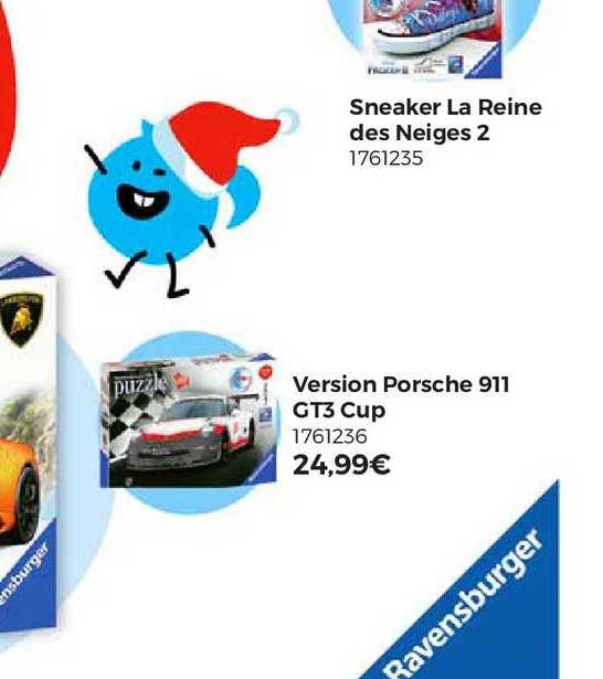 sneaker la reine des neiges 2, version porsche 911 gt3 cup
