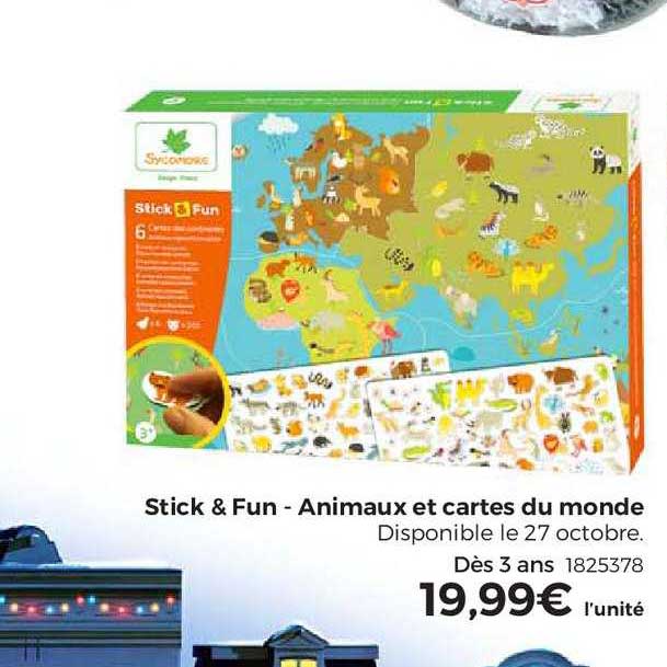 Stick & Fun - Animaux Et Cartes Du Monde