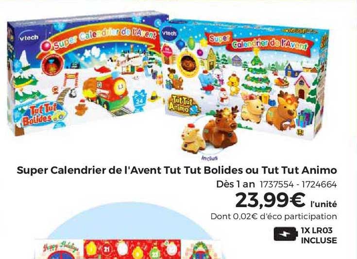 super calendrier de l'avent tut tut bolides ou tut tut animo