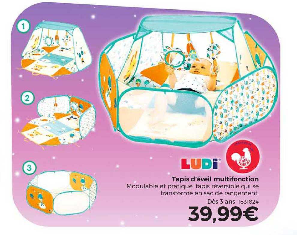 tapis d'éveil multifonction ludi
