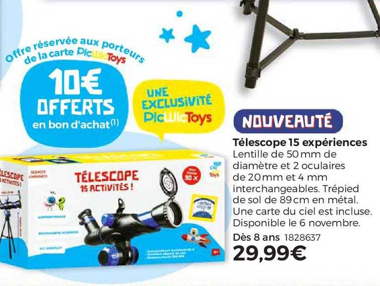 télescope 15 expériences