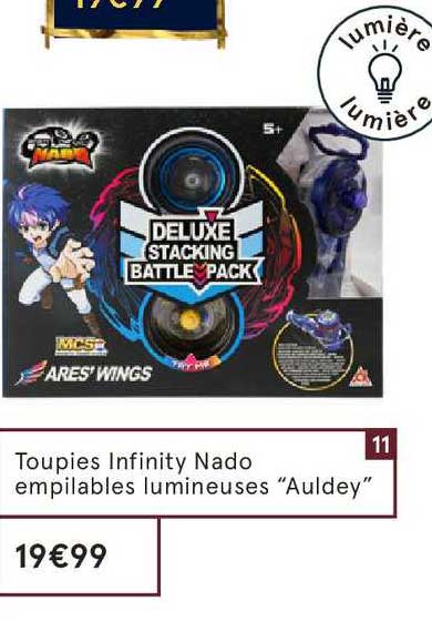 toupies infinity nado empilables lumineuses auldey