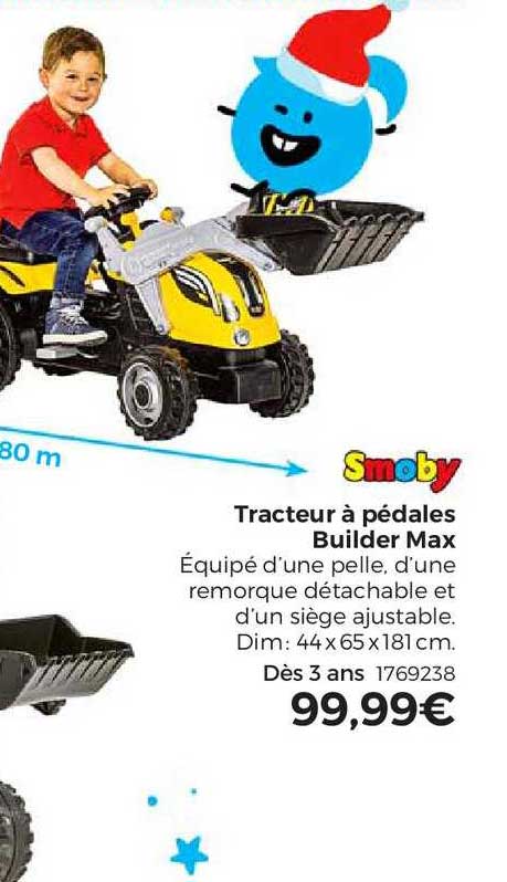 tracteur à pédales bunder max smoby