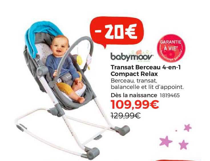 transat berceau 4 en 1 compact relax babymoov