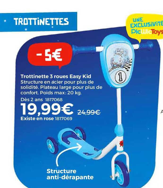 trottinette 3 roues easy kid