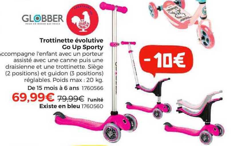 trottinette évolutive go up sporty globber