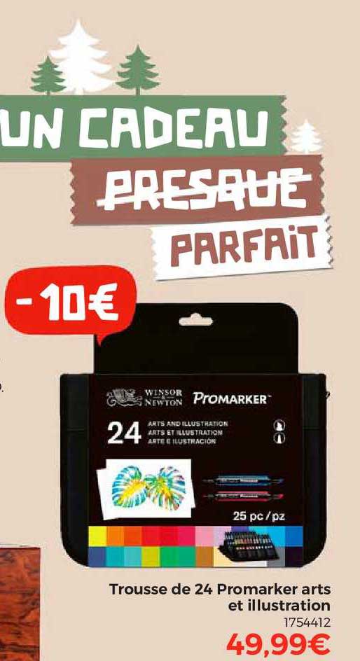 trousse de 24 prormarker arts et illustration