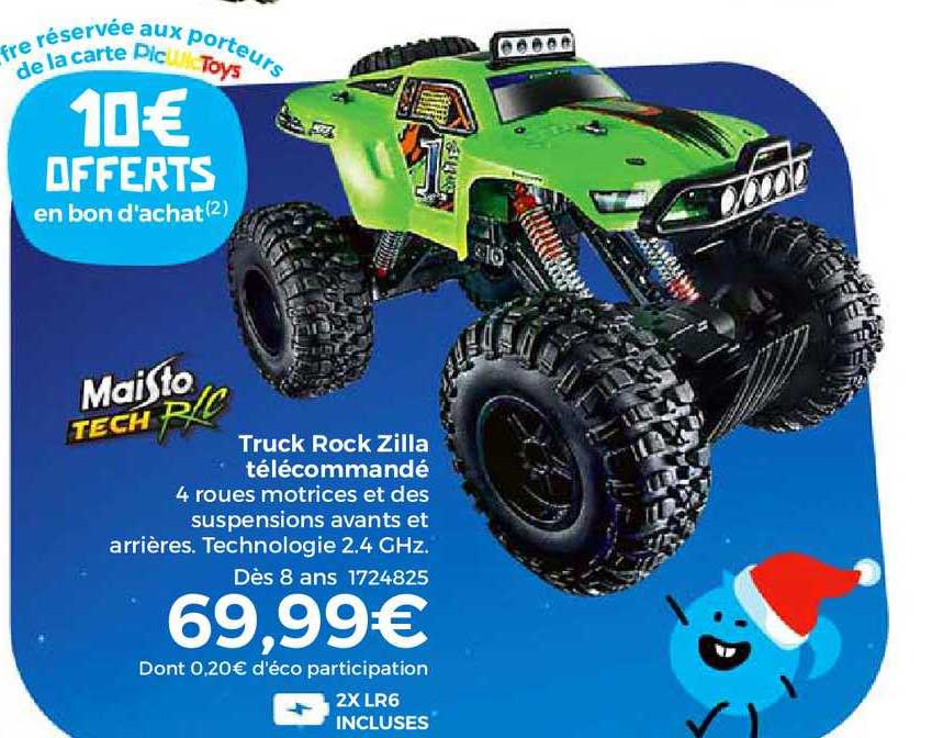 truck rock zilla télécommandé maisto tech rc