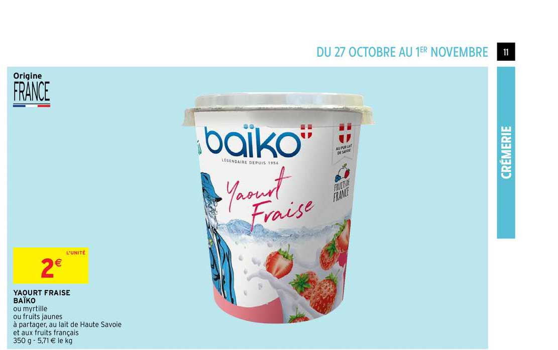 Yaourt Fraise Baïko