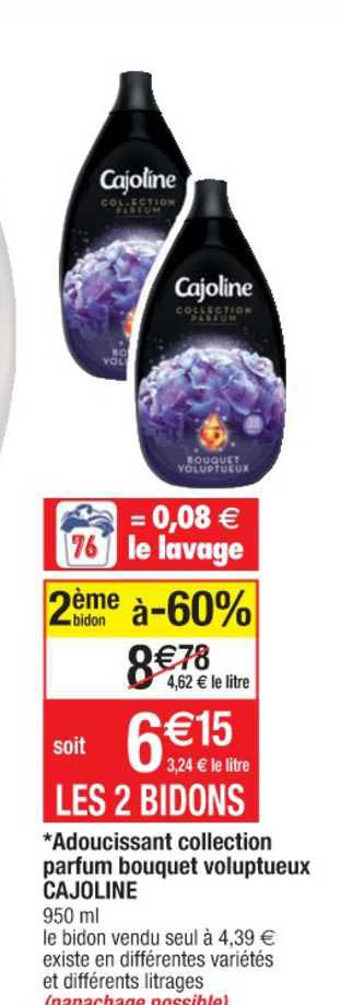 Adoucissant Collection Parfum Bouquet Voluptueux Cajoline