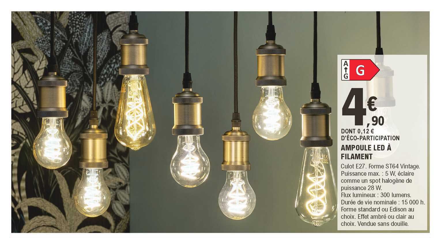 ampoule led à filament