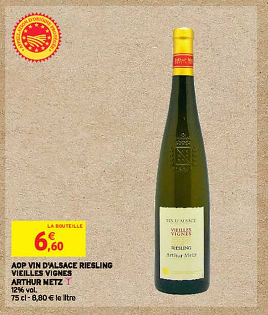 aop vin d'alsace riesling vieilles vignes arthur metz