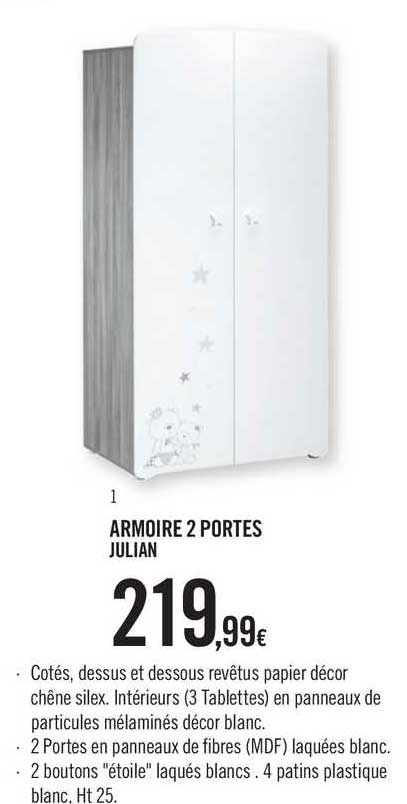 armoire 2 portes julian