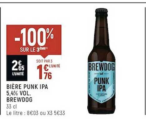 bière punk ipa 5,4% vol. brewdog
