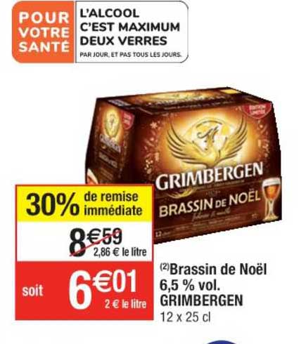 brassin de noël 6,5% vol. grimbergen