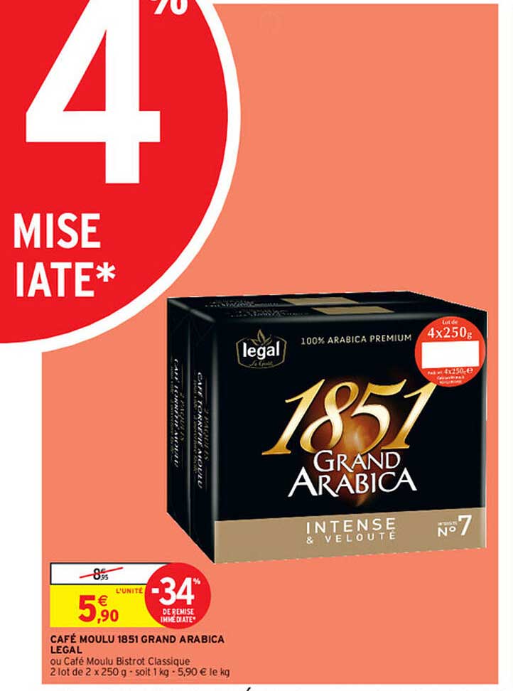 Café Moulu 1851 Grand Arabica Legal