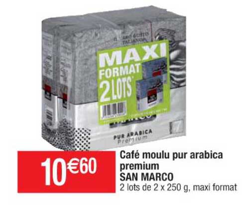 café moulu pur arabica premium san marco