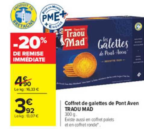 coffret de galettes de pont aven traou mad