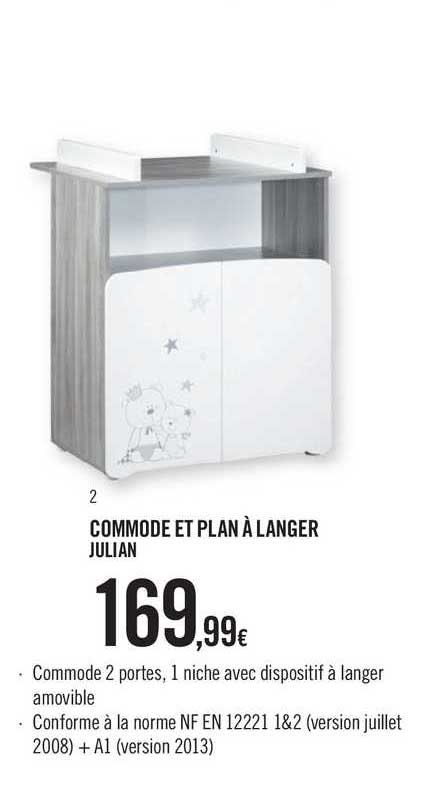 commode et plan à langer julian