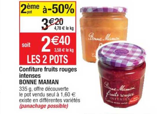 confiture fruits rouges intenses bonne maman