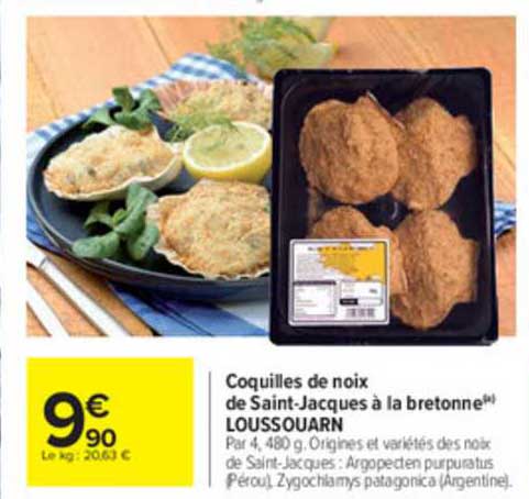 coquilles de noix de saint-jacques à la bretonne loussouarn