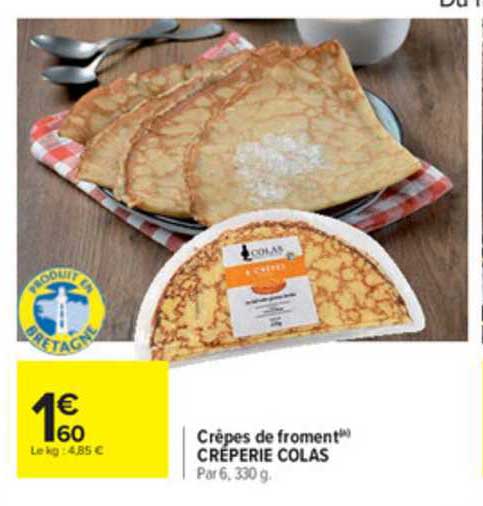 crêpes de froment crêperie colas