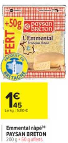 Emmental Râpé Paysan Breton