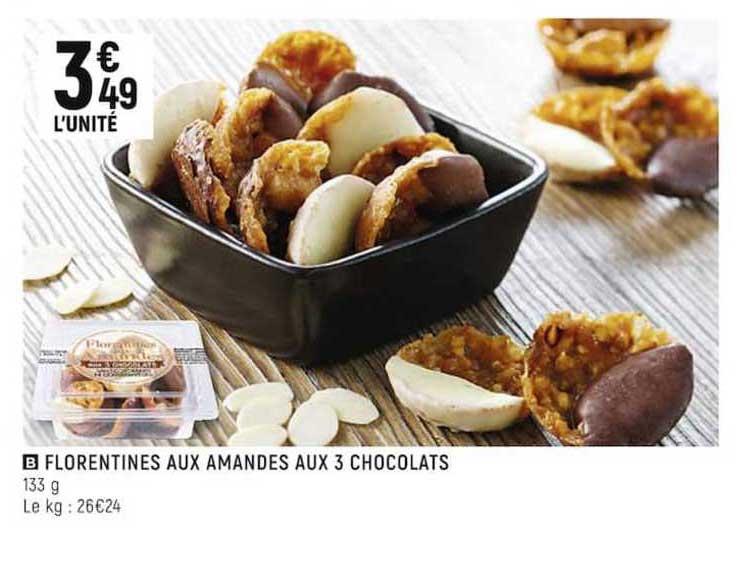 Florentines Aux Amandes Aux 3 Chocolats