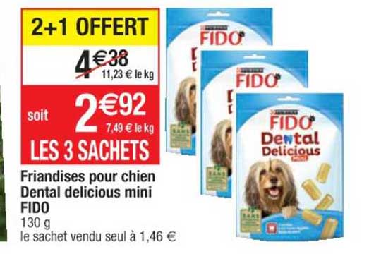 friandises pour chien dental delicious mini fido
