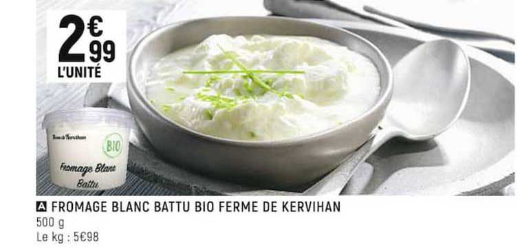 fromage blanc battu bio ferme de kervihan