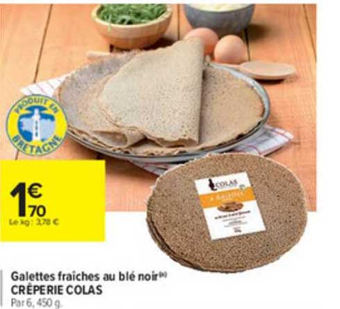 galettes fraîches au blé noir crêperie colas