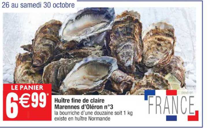 huître fine de claire marennes d'oléron n°3