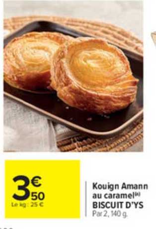 kouign amann au caramel biscuit d'ys