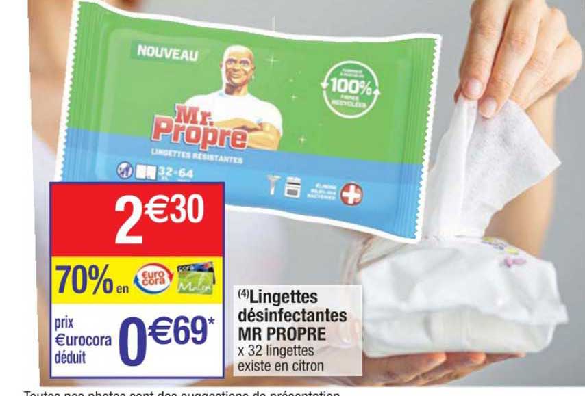 lingettes désinfectantes mr propre