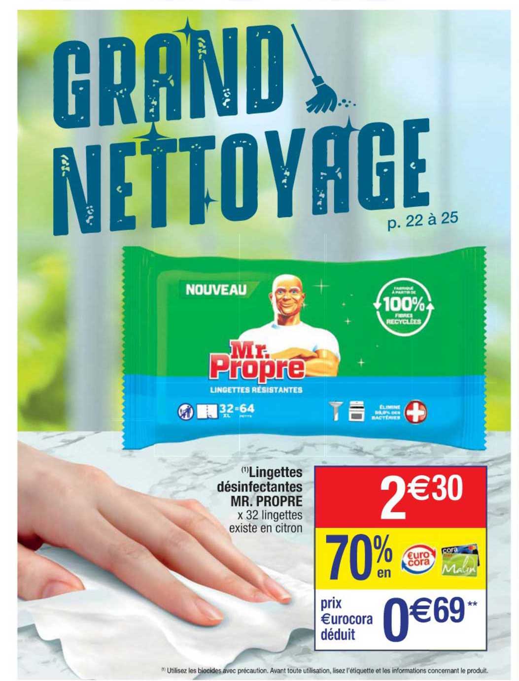 lingettes désinfectantes mr. propre