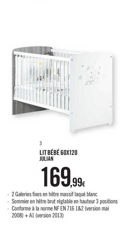 lit bébé 60 x 120 julian