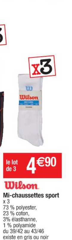 mi-chaussettes sport wilson