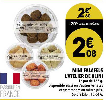 mini falafels l'atelier de blini