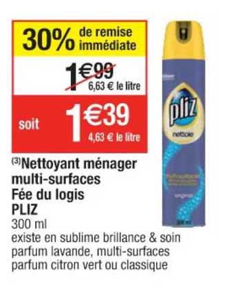 nettoyant ménager multi-surfaces fée du logis pliz