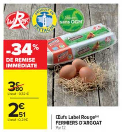 oeufs label rouge fermiers d'argoat