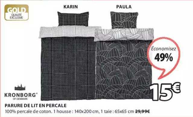 parure de lit en percale karin, paula kronborg