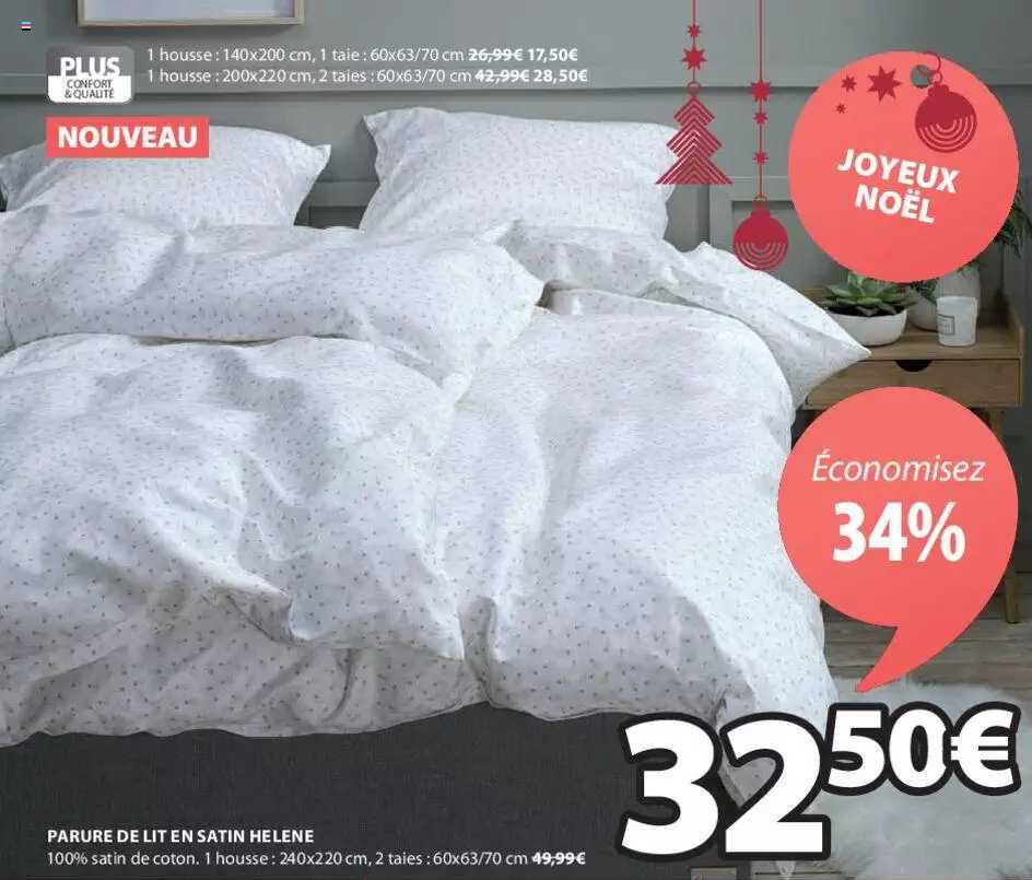 parure de lit en satin hélène