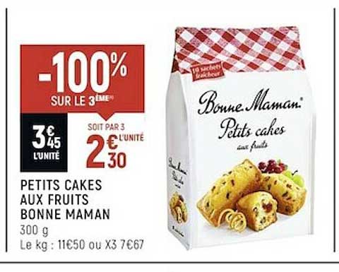 petits cakes aux fruits bonne maman