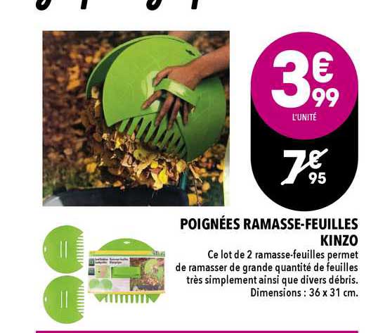 poignées ramasse-feuilles kinzo