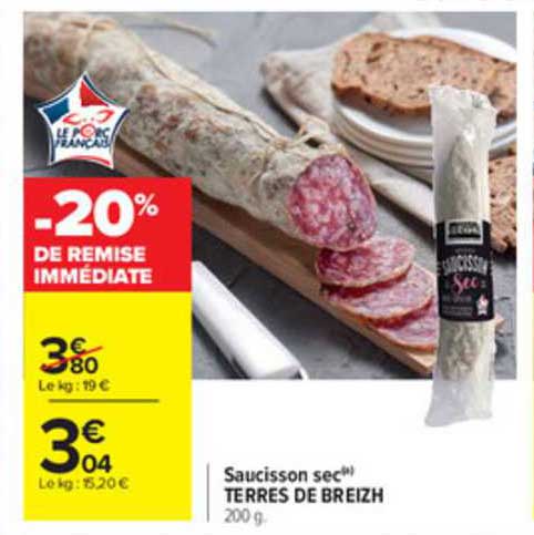 Saucisson Sec Terres De Breizh