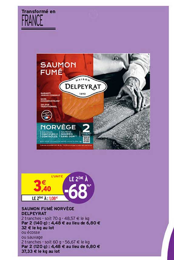 Saumon Fumé Norvège Delpeyrat